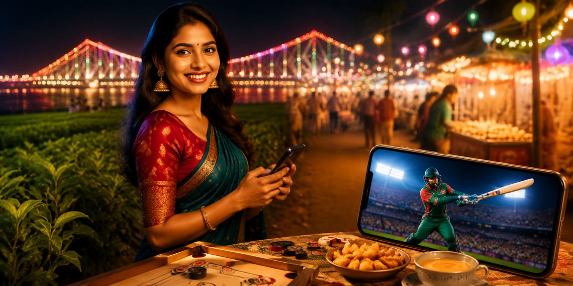 বাড়িশালে ক্রিকেট বেটিং এর দৃশ্য, চা বাগান পটভূমি